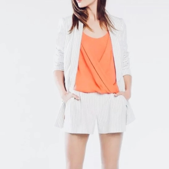 BCBG MAXAZRIA Sayge faux wrap tank top, mandarin - Picture 3 of 7